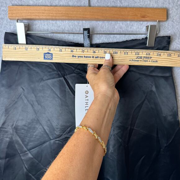 NWT Athleta Pantalon Calm Cool Pant Women’s Size Medium Black Palazzo Silky - Picture 8 of 13